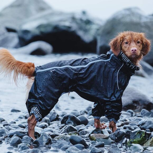 NWT Hurtta Downpour Suit Dog Rain & Snow Coat – Raven, Size 12S - Picture 1 of 5